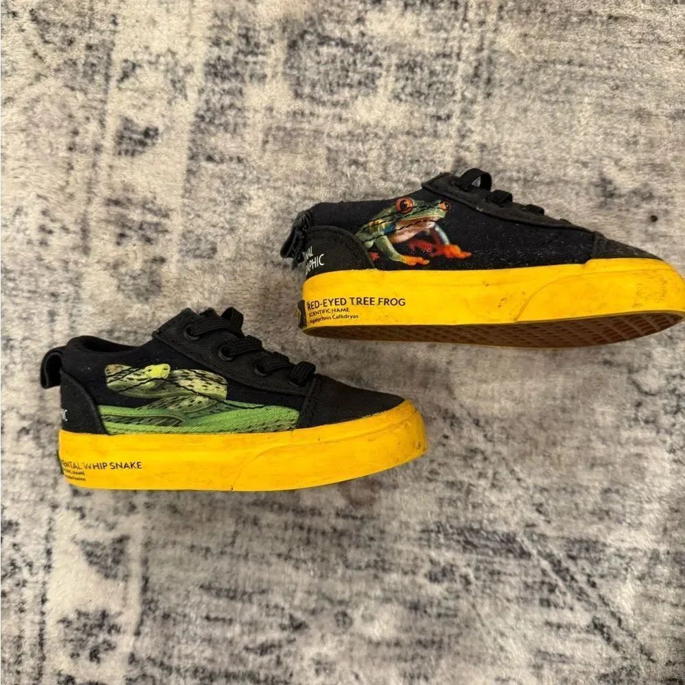 Vans x National Geographic Black and Yellow Low-Top Sneakers